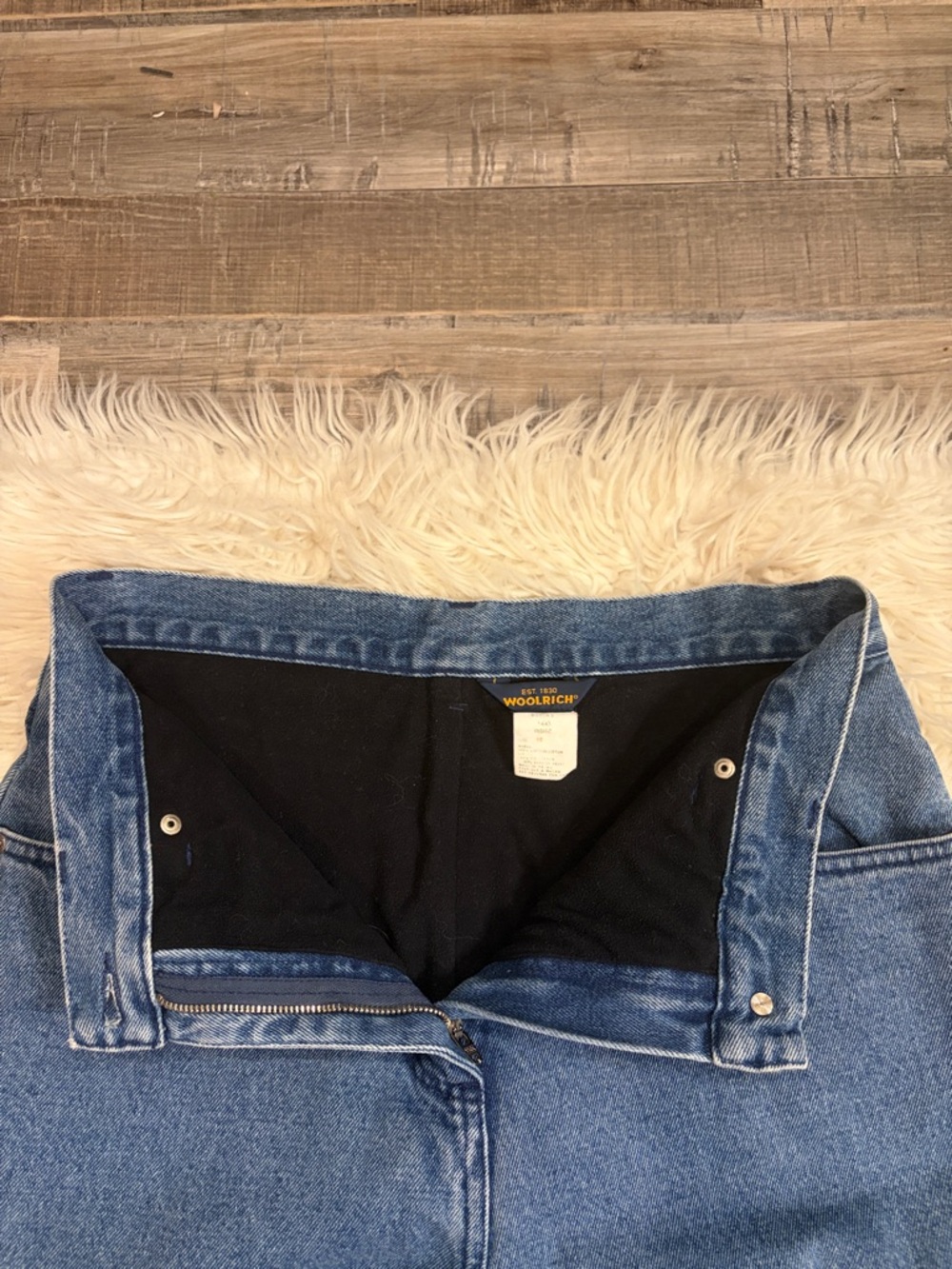 Woolrich vintage fleece lined high rise  jeans 10 - Picture 6 of 8